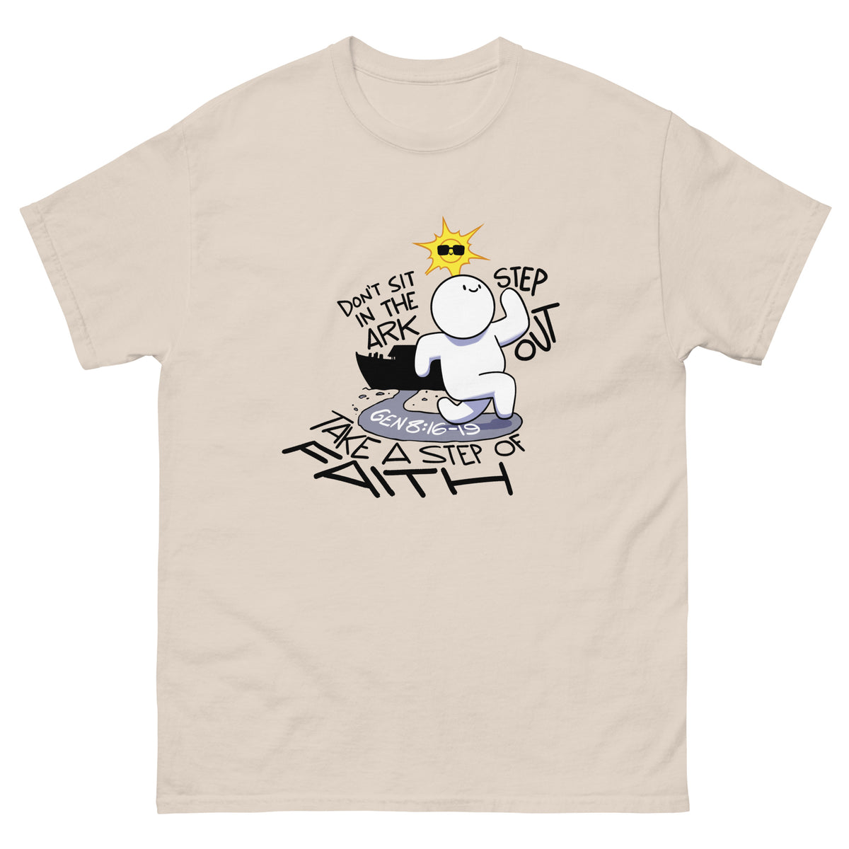 Take a Step of Faith T-Shirt in Natural, front view