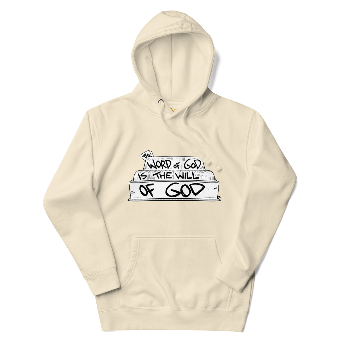 Word and Will of God Hoodie in Bone, front view